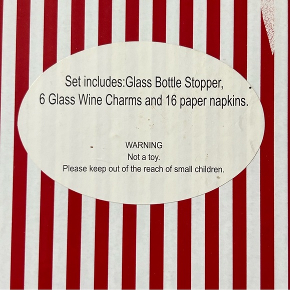 🎄NEW Christmas Hostess Set - Wine Charms, Wine Stopper and Napkins - Picture 5 of 5